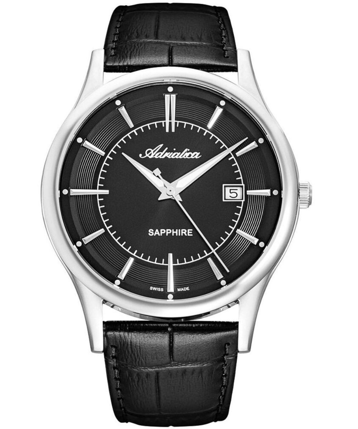 Zegarek męski Adriatica z szafirowym szkłem A1296.5214Q black adriatica.jpg