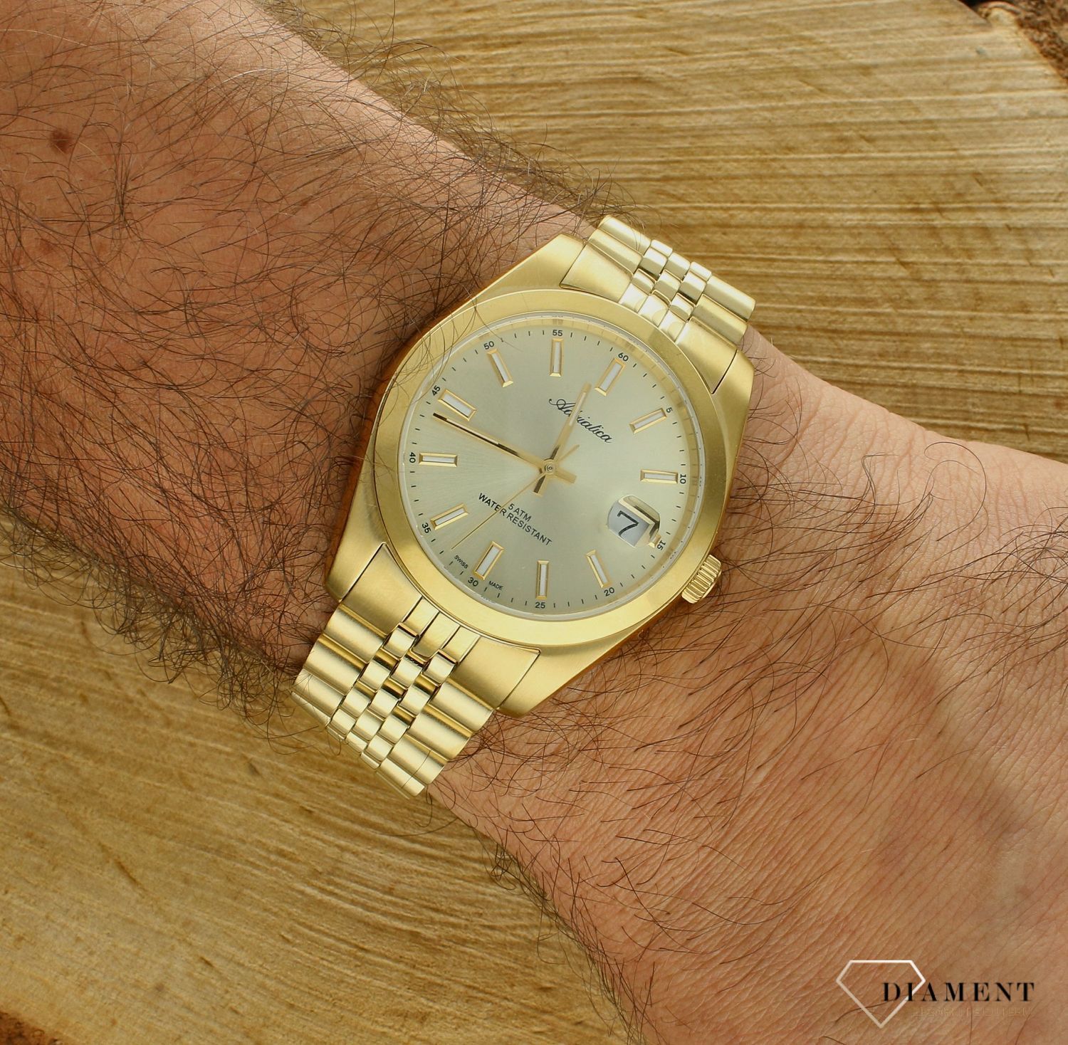 Zegarek męski Adriatica Classic na złotej bransolecie A1299.1111Q.jpg