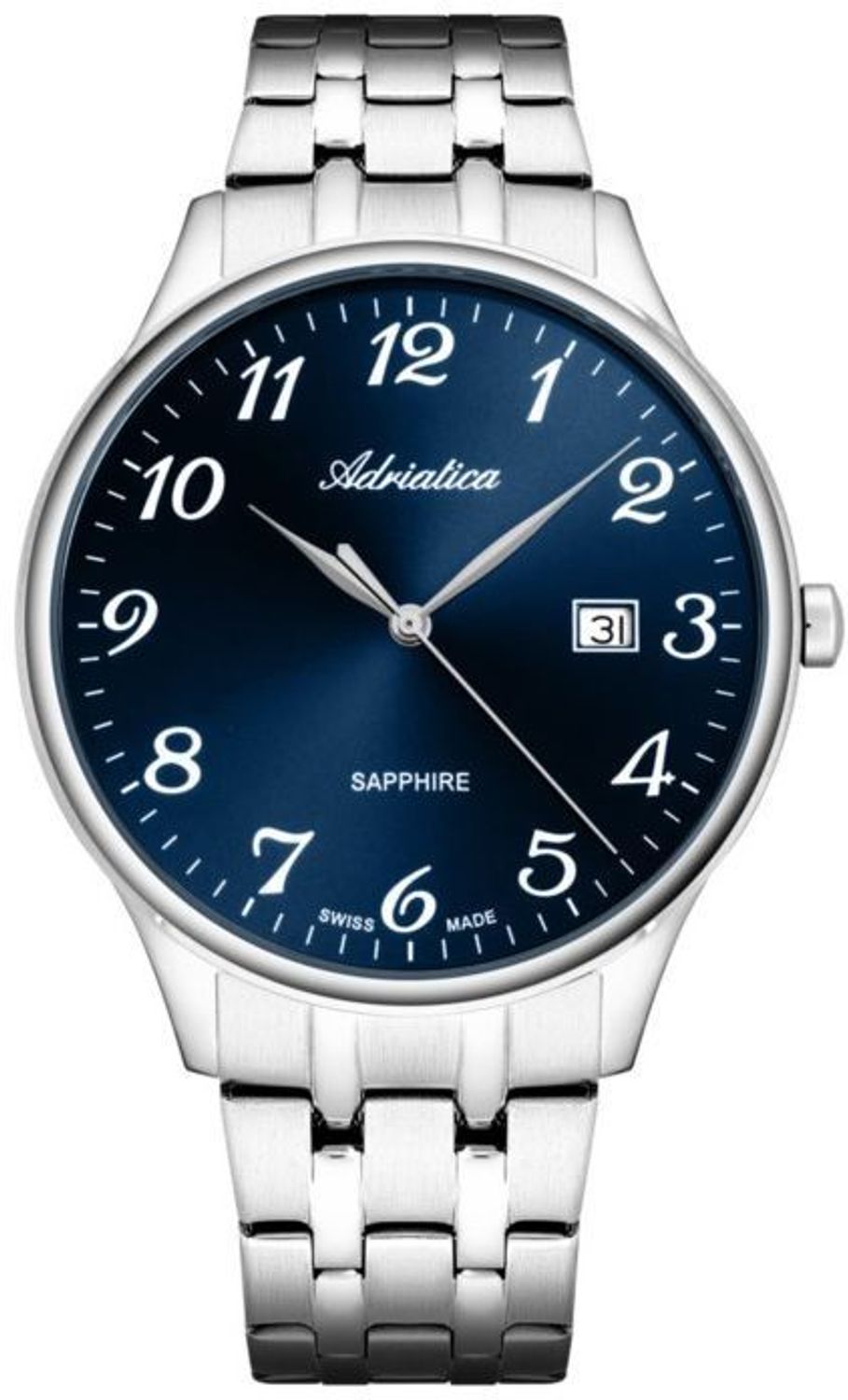 Zegarek Adriatica Stainless Steel męski A1300.5125Q Zegarek męski na bransolecie z bardzo czytelnym cyferblatem marki Adriatica o numerze A1300.5125Q to propozycja eleganckiego dodatku dla prawdziwych.jpg