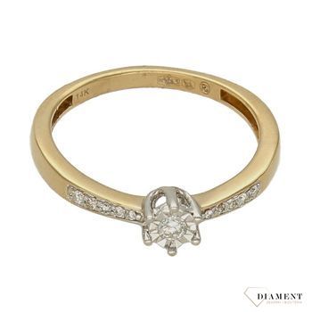 Pierścionek   Bogactwo Diamentów  585 DIAMENT A155 Biżuteria z kamieniami szlachetnymi, które swoim blaskiem zachwycą każdą kobietę. Biżuteria wyrażająca więcej niż słowa wykonana z 14 karatowego złota..jpg