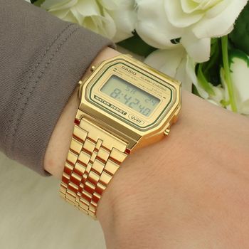 Casio A158WEGV-9AEF Retro Gold – zegarek cyfrowy LED  Sklep Diament złoty.jpg