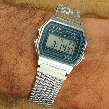 Zegarek męski Casio Vintage A158WEM-3EF – cyfrowy, stalowa bransoleta blue.jpg