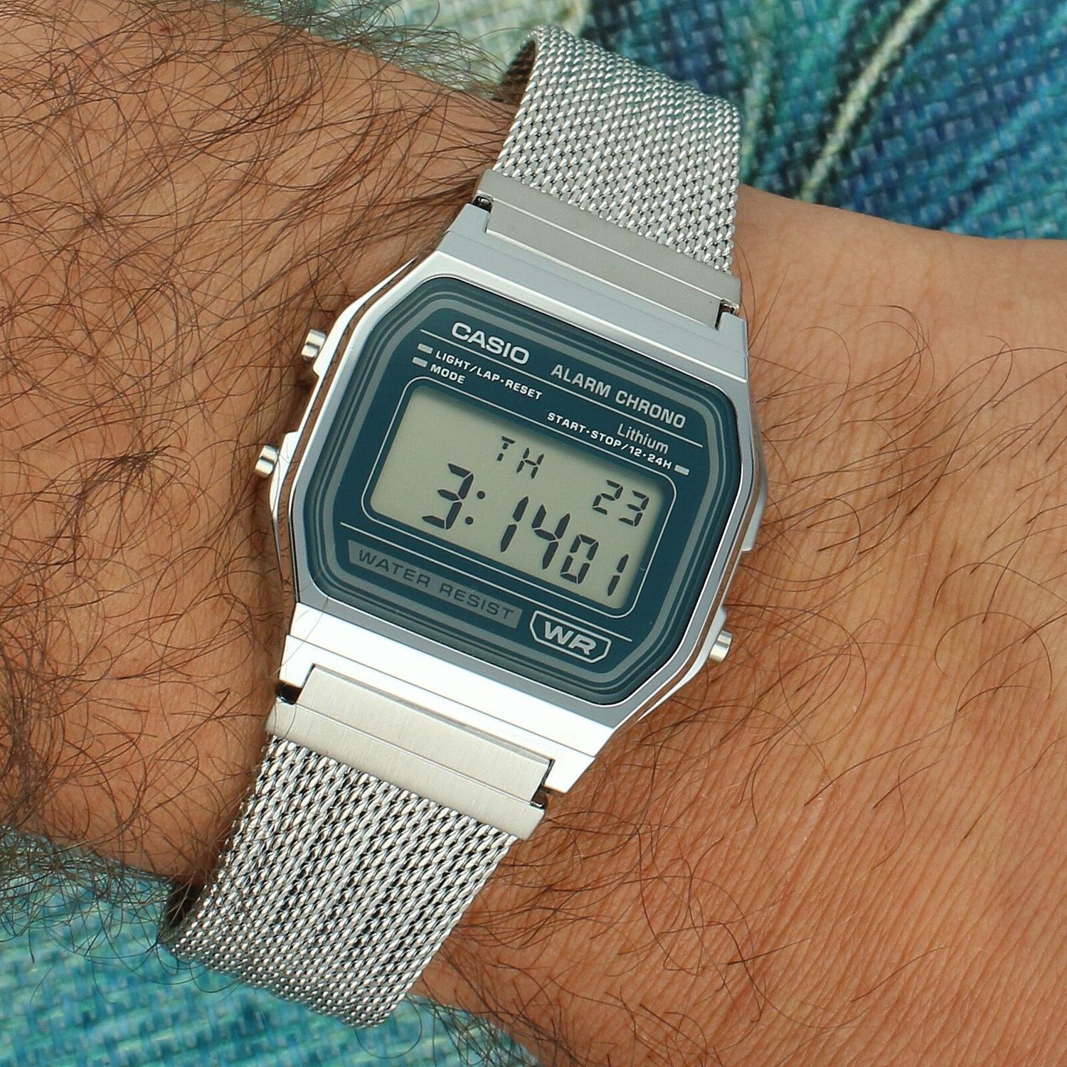 Zegarek męski Casio Vintage A158WEM-3EF – cyfrowy, stalowa bransoleta.jpg