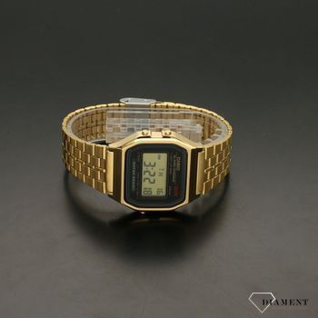 Zegarek męski w modnej prostokątnej kopercie w kolorze złotym. Zegarek to idealny pomysł na prezent i jednocześnie świetny dodatek do stylizacji. Zapraszamy!v (3).jpg