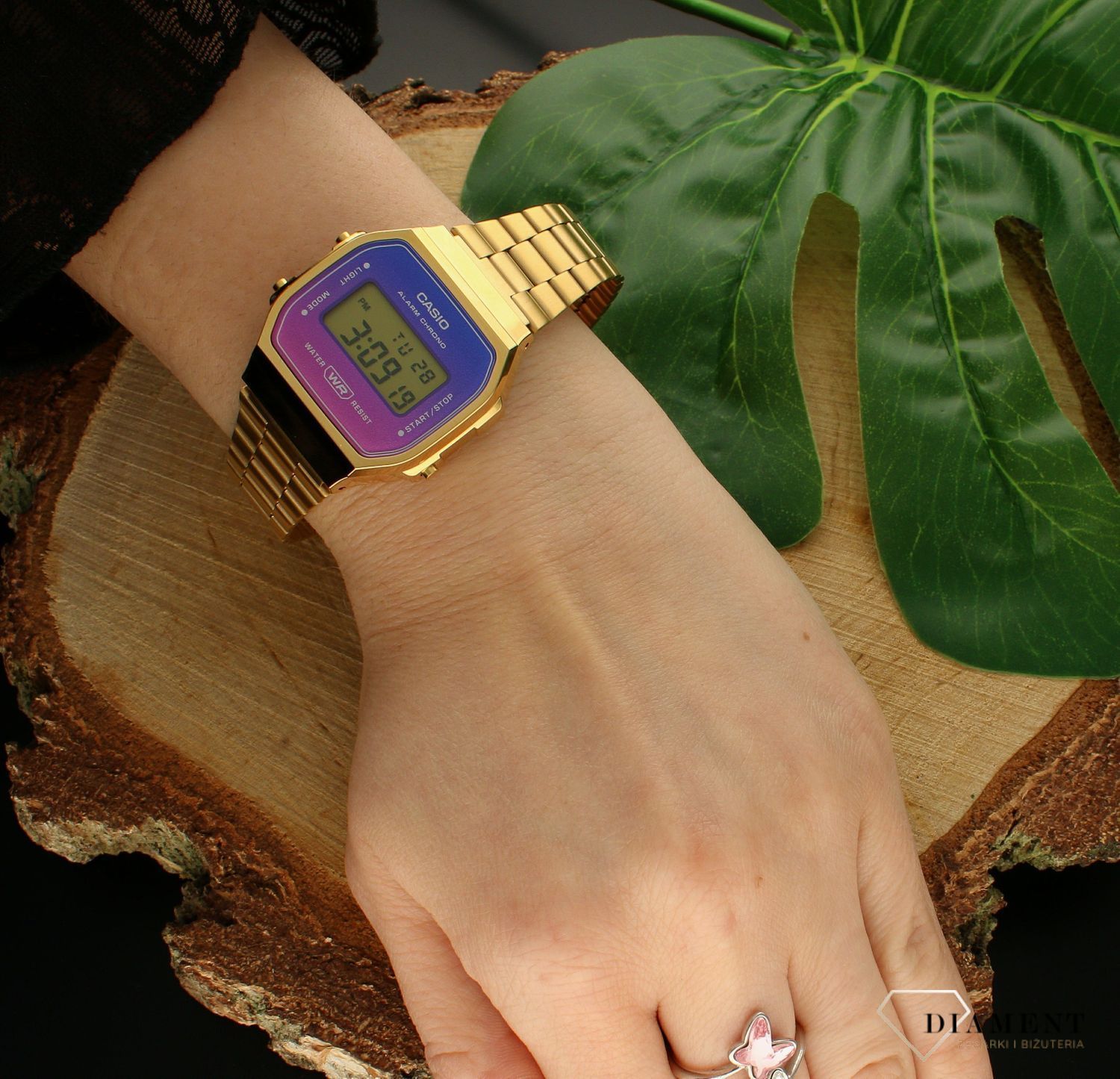 Zegarek damski złoty CASIO Vintage Iconic ombre A168WERG-2AEF ⌚ zegarki casio ✓ Autoryzowany sklep✓ Kurier Gratis 24h✓ Gwarancja najniższej ceny✓ Grawer 0zł✓Zwrot 30 dni✓Negocjacje ➤Zapraszamy!.webp