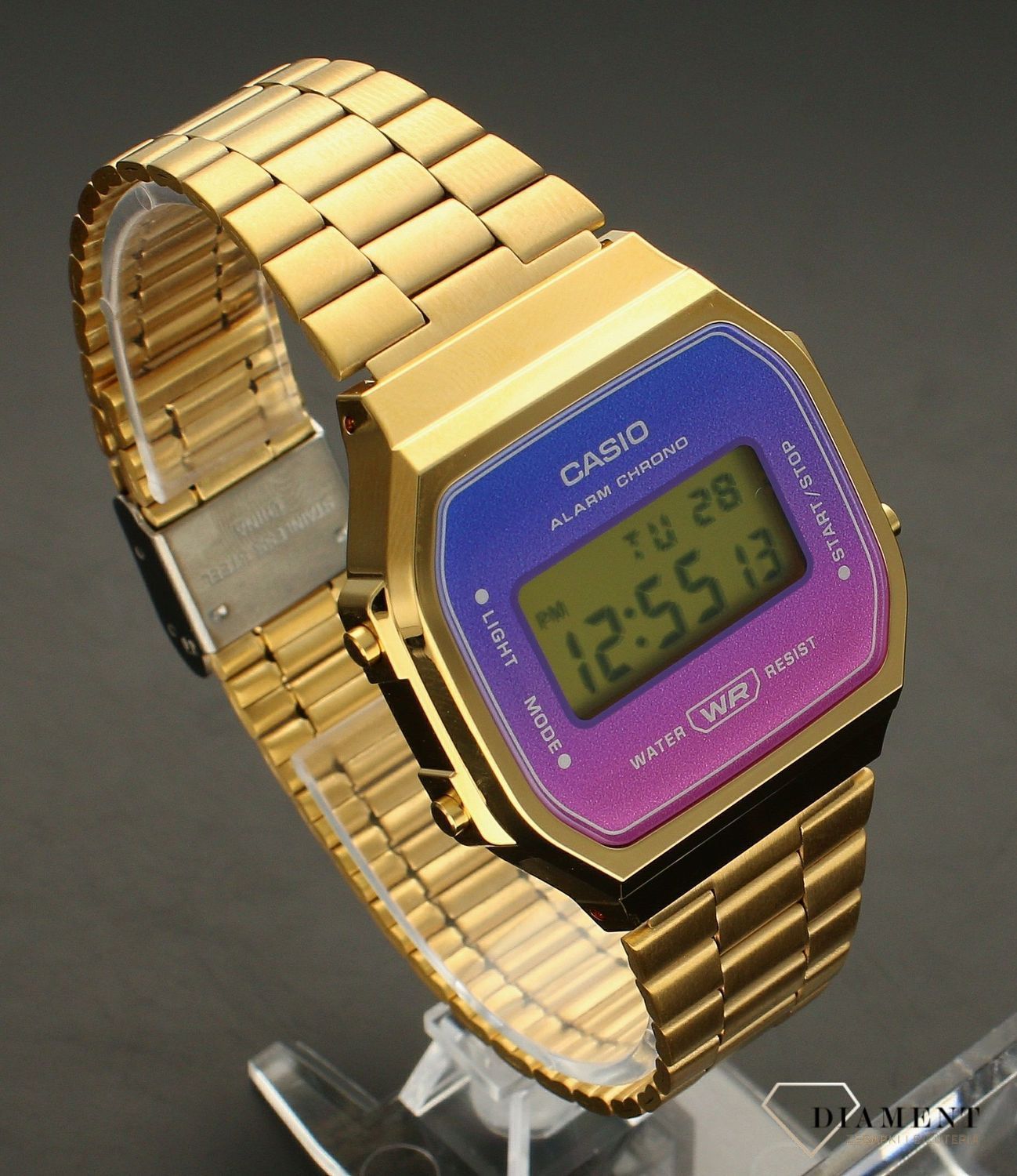 Zegarek damski złoty CASIO Vintage Iconic ombre A168WERG-2AEF ⌚ zegarki casio ✓ Autoryzowany sklep✓ Kurier Gratis 24h✓ Gwarancja najniższej ceny✓ Grawer 0zł✓Zwrot 30 dni✓Negocjacje ➤Zapraszamy!.webp