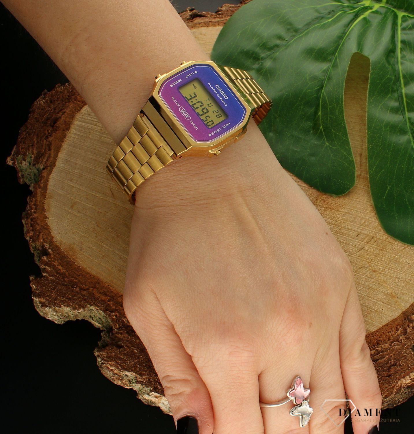 Zegarek damski złoty CASIO Vintage Iconic ombre A168WERG-2AEF ⌚ zegarki casio ✓ Autoryzowany sklep✓ Kurier Gratis 24h✓ Gwarancja najniższej ceny✓ Grawer 0zł✓Zwrot 30 dni✓Negocjacje ➤Zapraszamy!.webp