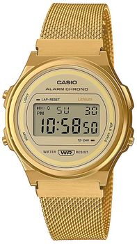 Zegarek damski Casio Vintage Iconic A171WEMG-9AEF. Zegarek wyposażony w panel elektroluminescencyjny (LED), który powoduje podświetlenie całego wyświetlacza zegarka, dzięki czemu jest on dobrze widoczny n.jpg