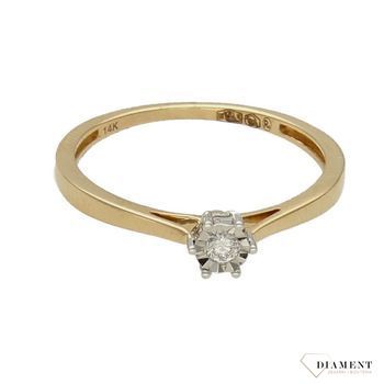 Pierścionek  Diament w ozdobnej koronie  585 DIAMENT A20805L Biżuteria z kamieniami szlachetnymi, które swoim blaskiem zachwycą każdą kobietę. Biżuteria wyrażająca więcej niż słowa wykonana z 14 karatowego.jpg