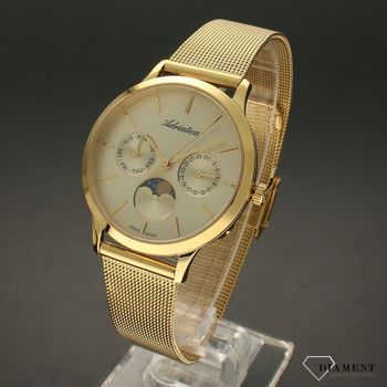 Zegarek damski na bransolecie złotej z fazami księżyca A3174.1111QF ⌚  (2).jpg