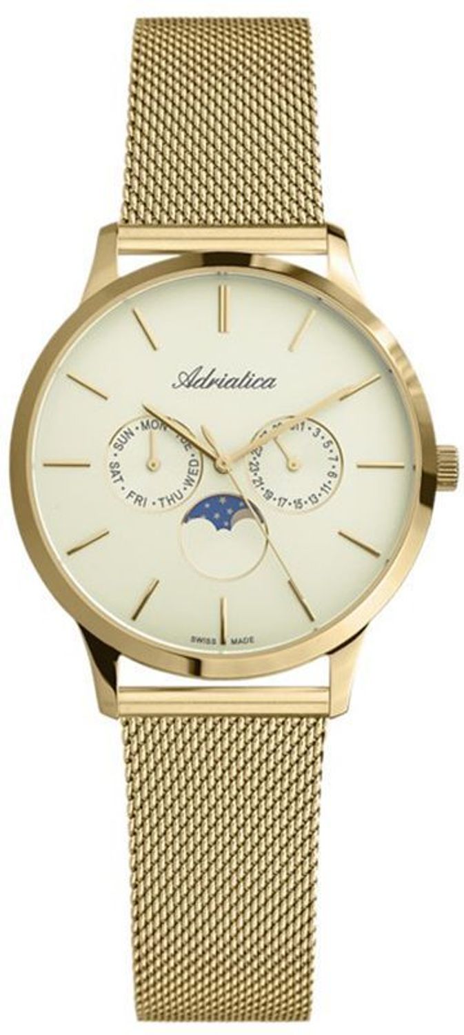 Zegarek damski na bransolecie złotej z fazami księżyca A3174.1111QF.jpg