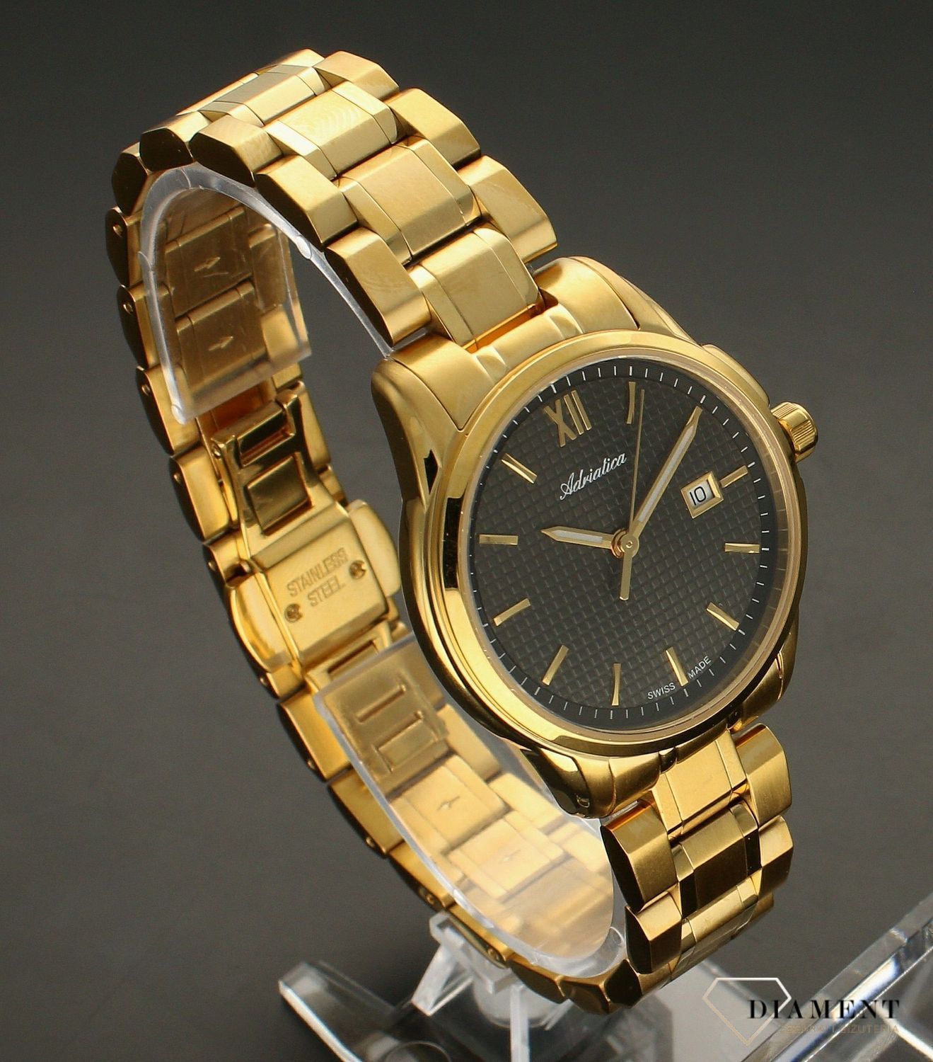 Zegarek damski klasyczny Adriatica A3190.1166Q. Zegarek Adriatca A3750.1111Q na złotej bransoletce to elegancki dodatek dla każdej kobiety. Złoty model zegarka jest bardzo elegancki i dobrze komponuje się z pozostałą biżuterią..jpg