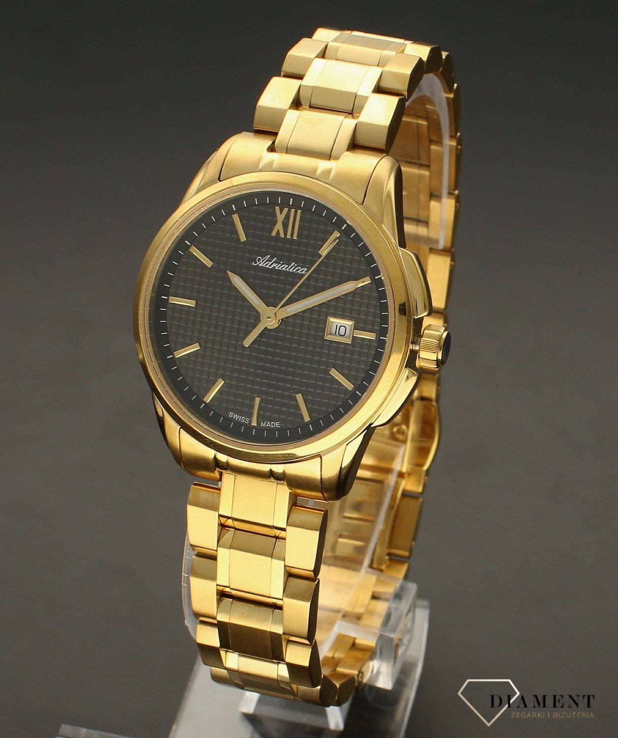 Zegarek damski klasyczny Adriatica A3190.1166Q. Zegarek Adriatca A3750.1111Q na złotej bransoletce to elegancki dodatek dla każdej kobiety. Złoty model zegarka jest bardzo elegancki i dobrze komponuje się z pozostałą biżuterią..jpg
