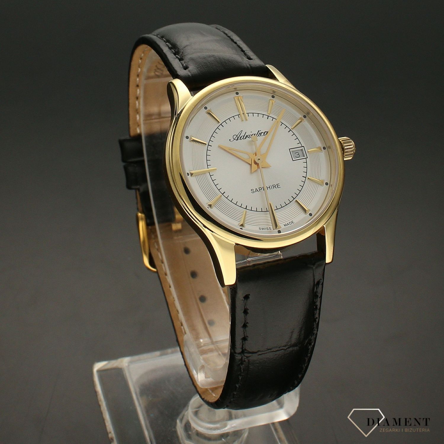 Zegarek damski na pasku z szafirowym szkłem A3196.1213Q.jpg