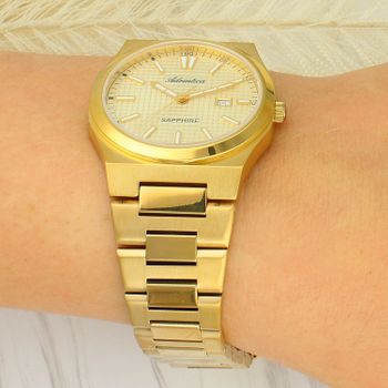 Zegarek damski Adriatica Sapphire A3326.1111Q złoty z datownikiem fashion.jpg