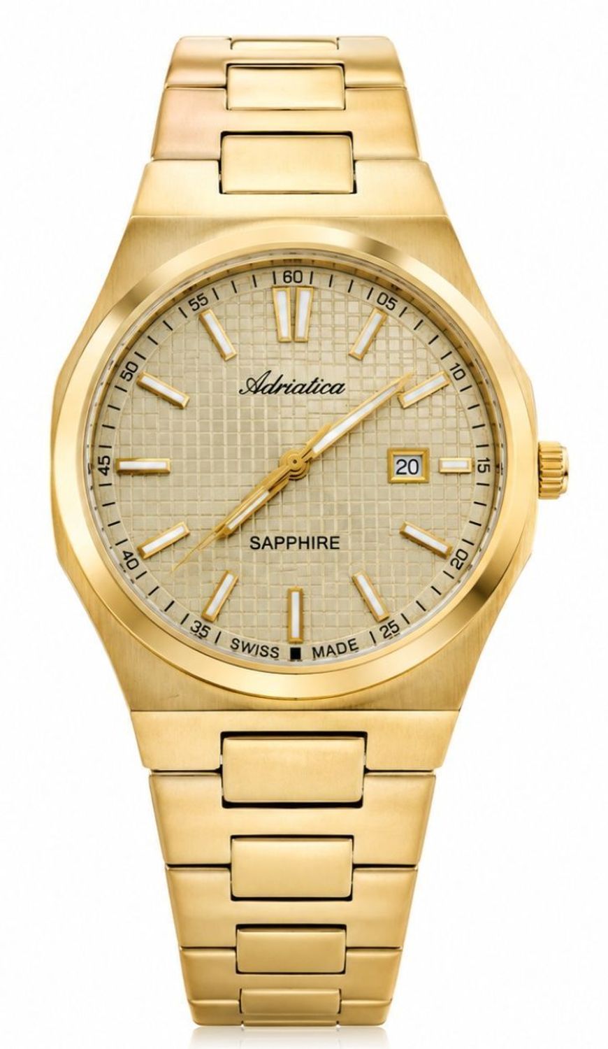 Zegarek damski Adriatica Sapphire A3326.1111Q złoty z datownikiemcz.jpg
