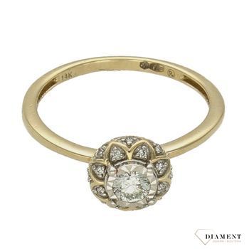 Pierścionek  Królestwo Diamentów  585 DIAMENT A335.  Biżuteria z kamieniami szlachetnymi, które swoim blaskiem zachwycą każdą kobietę. Biżuteria wyrażająca więcej niż słowa wykonana z 14 karatowego złota..jpg