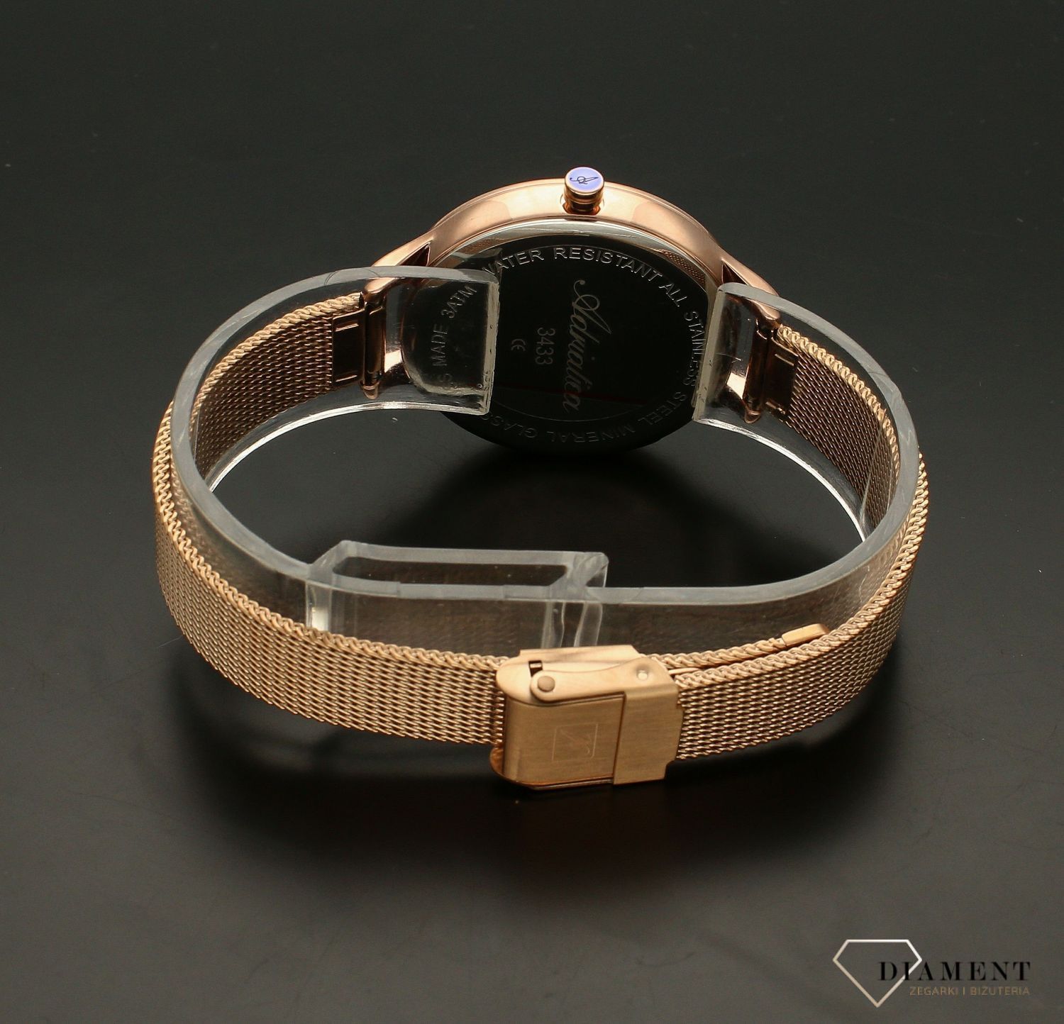 Zegarek damski na bransolecie w kolorze różowego złotaA3433.9116Q.25.jpg