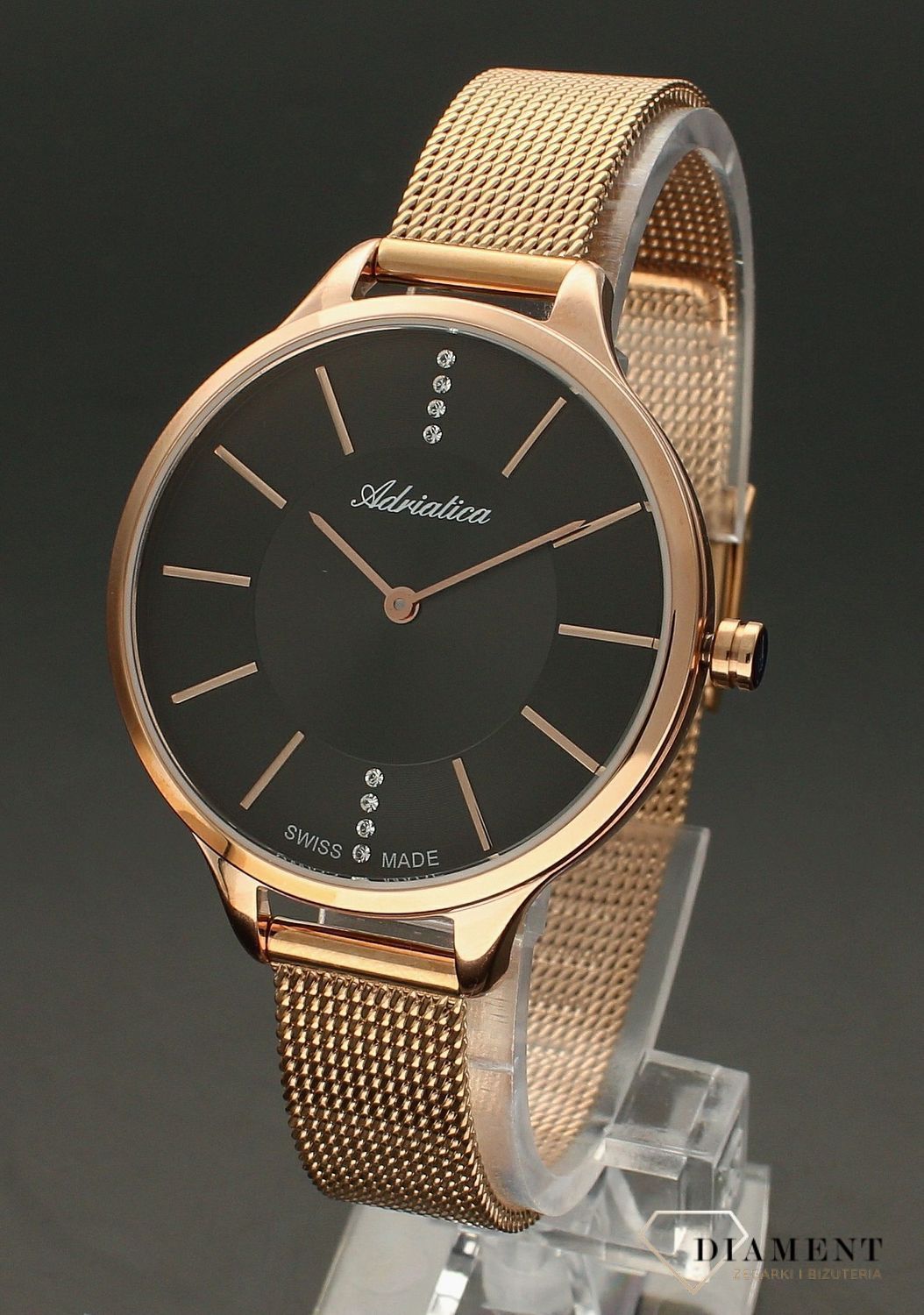 Zegarek damski na bransolecie w kolorze różowego złotaA3433.9116Q.25.jpg