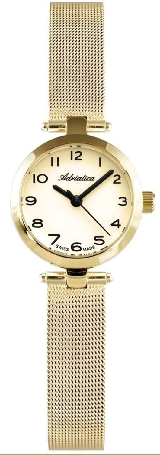 Zegarek Adriatica A3435.1121Q – Zegarek Damski Złoty Swiss Made Mesh Elegancki.jpg