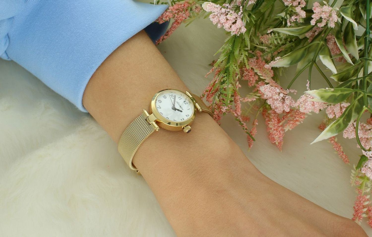 Adriatica A3435.1123Q – Zegarek Damski Złoty Swiss Made Mesh Elegancki.jpg