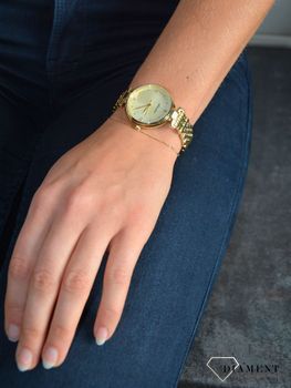 Zegarek damski Adriatica Złota tarcz z cyrkoniami A3530.1141Q ✅ Klasyczny zegarek damski Adriatica jest to wspaniały model zegarka ze zdobioną cyrkoniami tarczą w złotym odcieniu (2).JPG