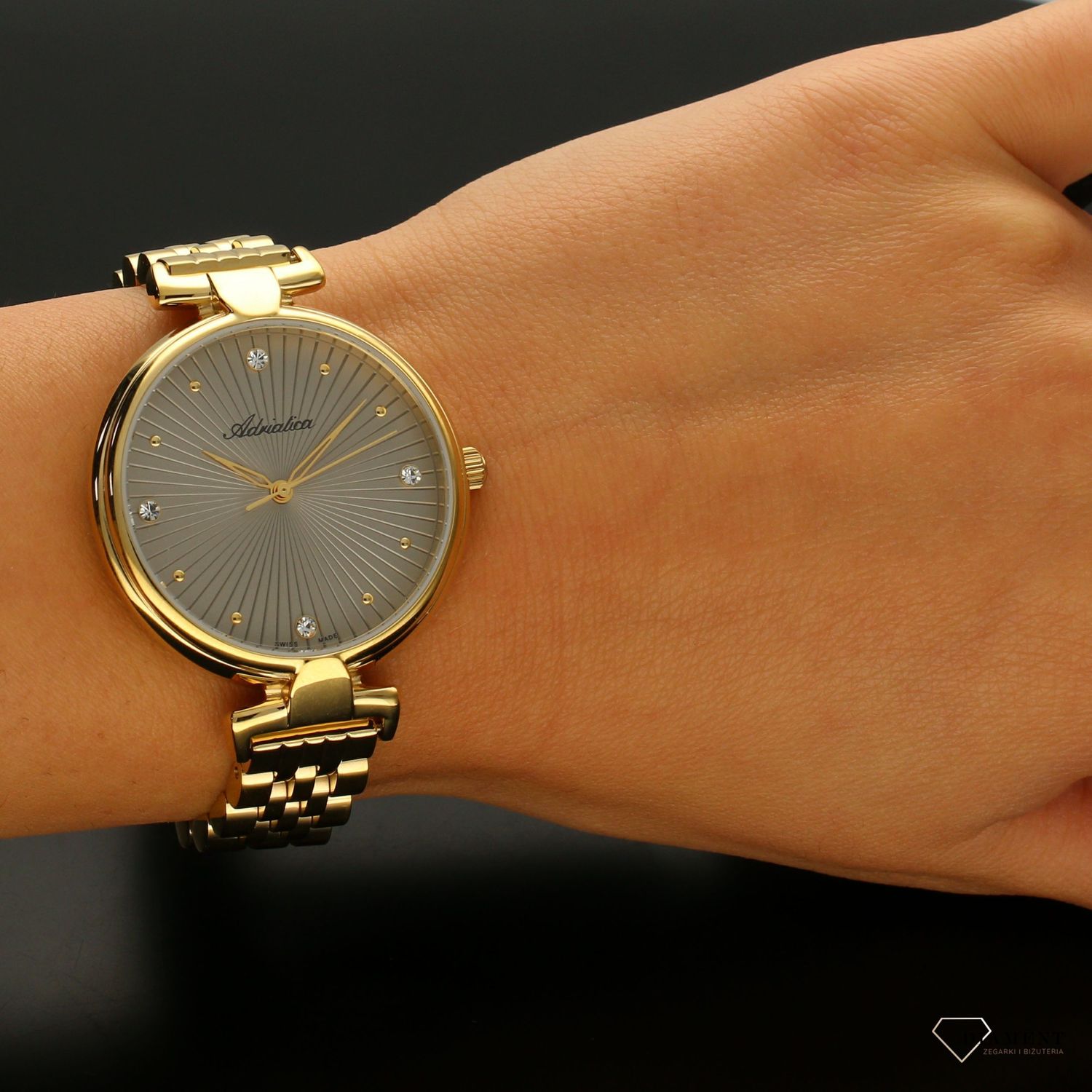 Zegarek damski Adriatica ''Szarość w złocie'' A3530.1147Q.jpg