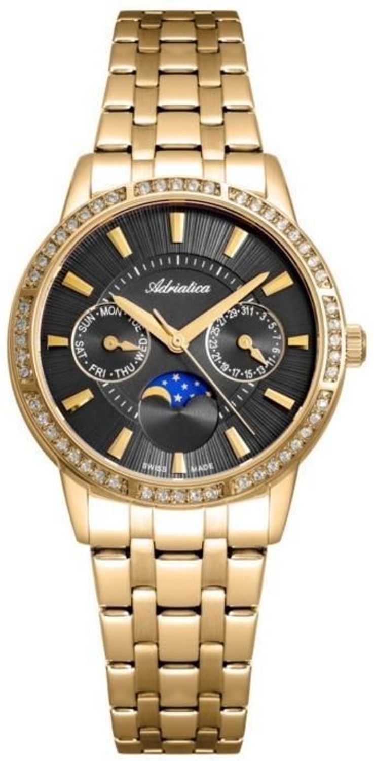 Zegarek Adriatica Classic Sapphire Moonphase A3601.1116QFZ – damski zegarek złoty z fazami księżyca (2).jpg