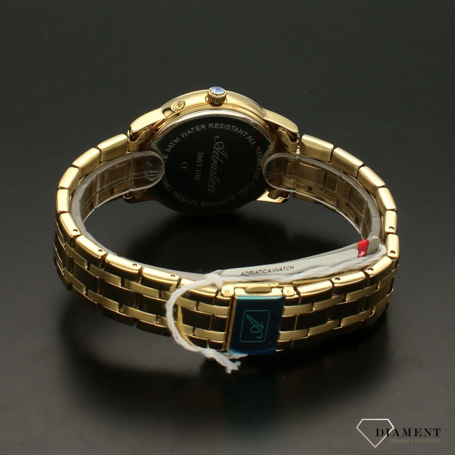 Zegarek damski na złotej bransolecie Adriatica z fazą księżyca A3601.111FQFZ2.jpg