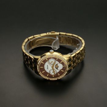 Zegarek damski na bransolecie Adriatica A3601.111UQFZ. Zegarek damski na złotej bransolecie. Zegarek z fazami księżyca. Zegarek  (4).jpg