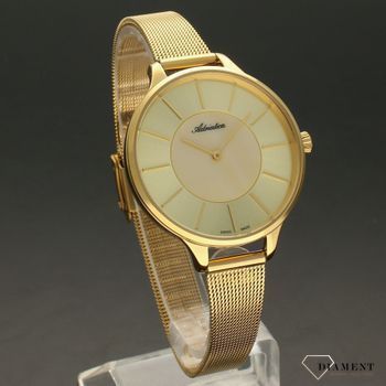 Złoty zegarek Adriatica na bransoelcie A3633 (1).jpg