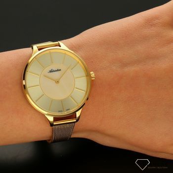 Złoty zegarek Adriatica na bransoelcie A3633 (5).jpg