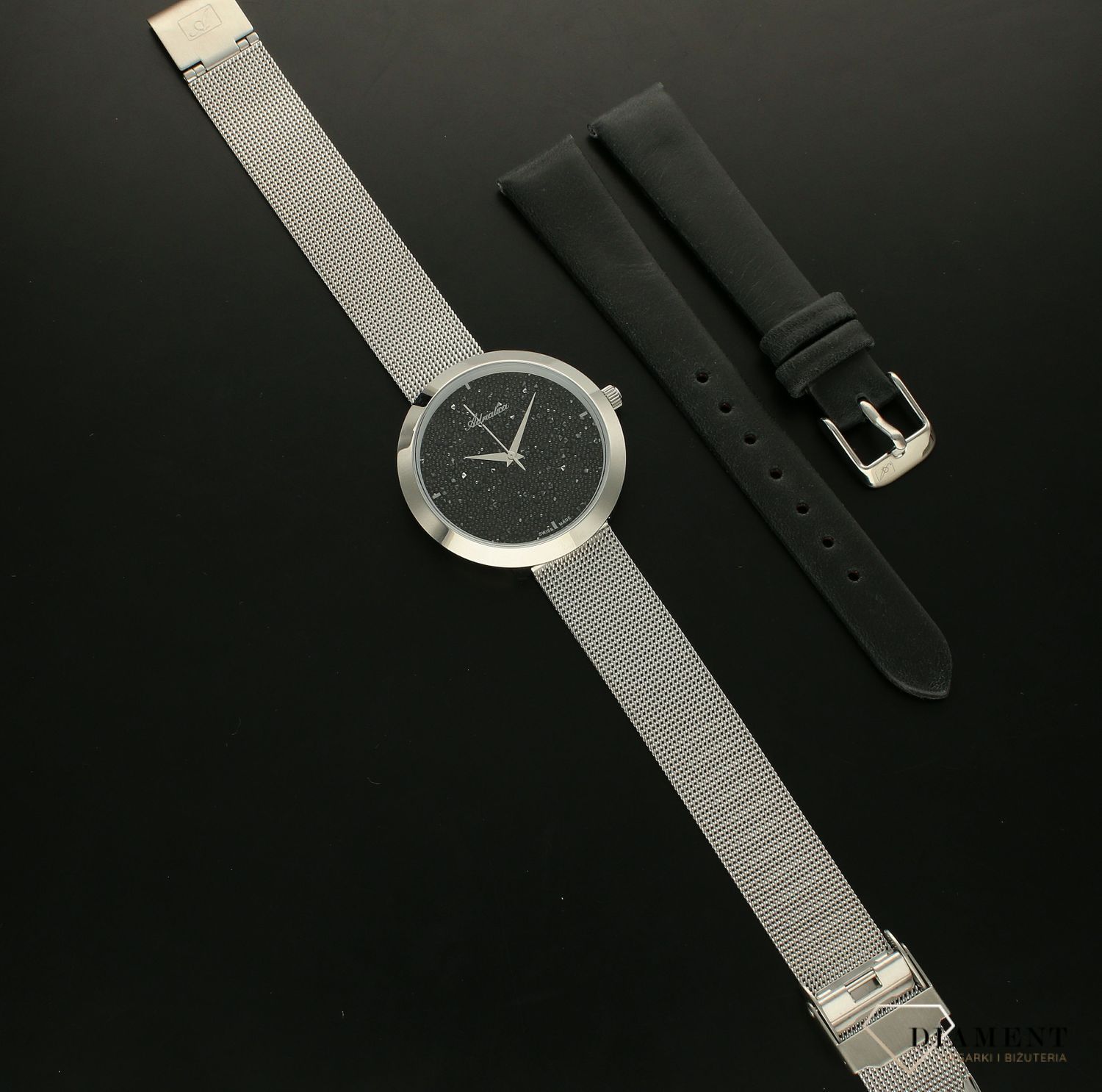 Zegarek damski na bransolecie Adriatica w zestawie z paskiem A3646.5114QBL.jpg