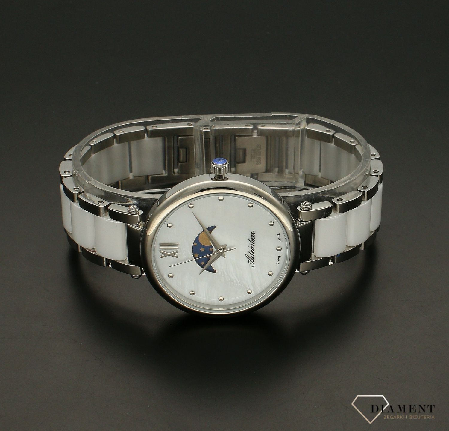 Zegarek damski na bransolecie Adriatica A3705.C18FQM Fazy Księżyca. Zegarek damski na bransolecie. Zegarek damski Adriatica. Zegarek damski Adriatica z fazami księżyca. Zegarek z masą perłową. Zegarek damski idealny na prezent..jpg