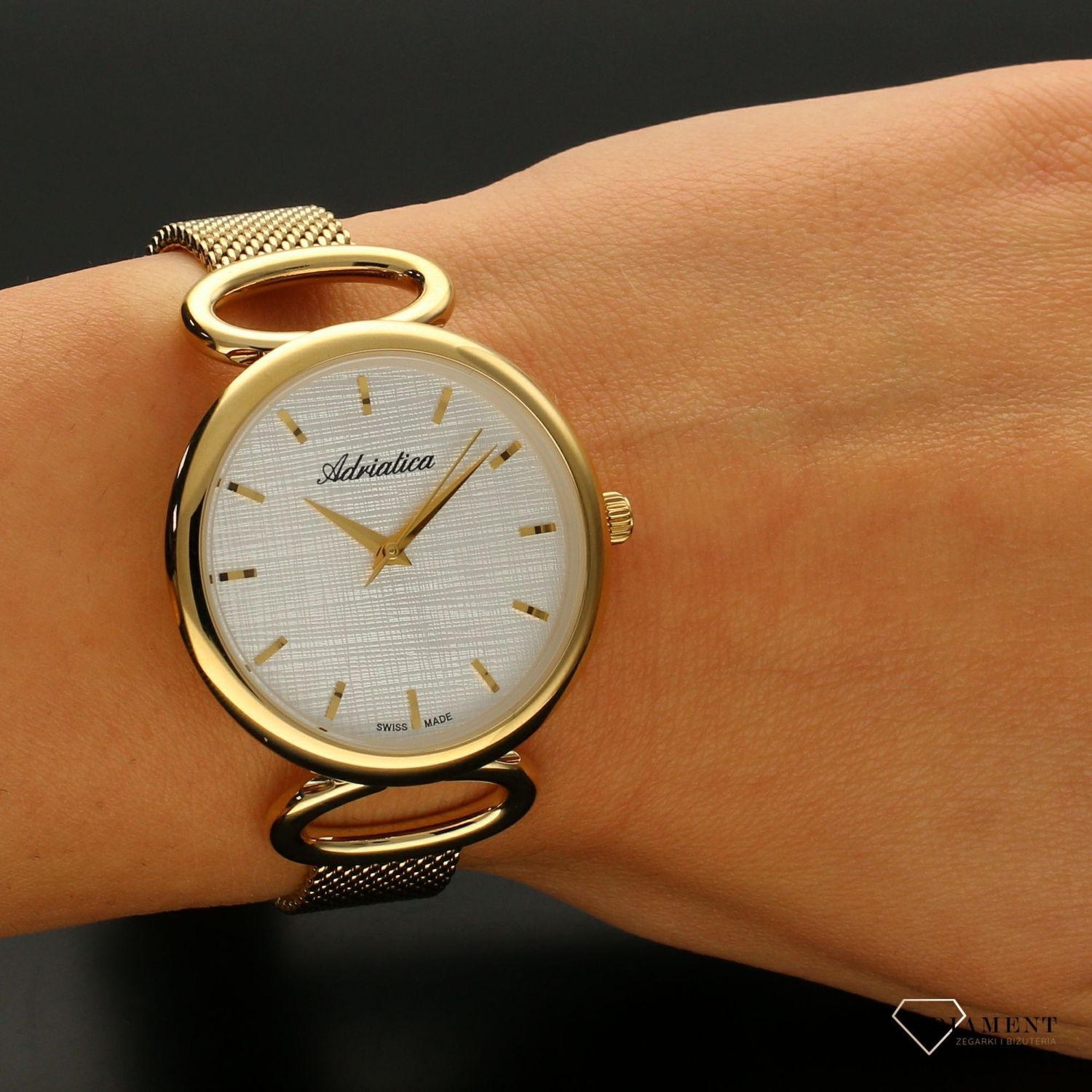 Zegarek damski Adriatica na złotej bransolecie A3708.1113Q.jpg