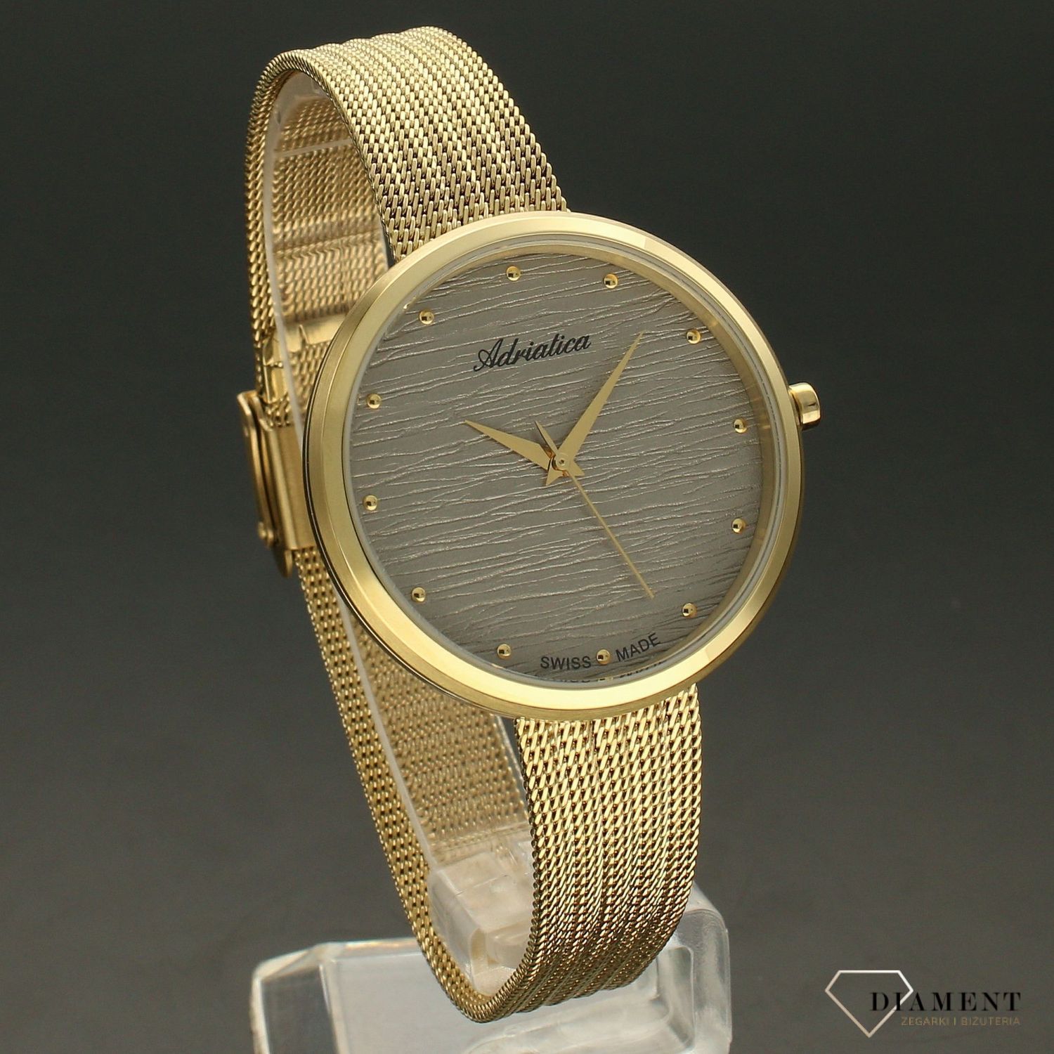 Zegarek damski złoty na bransolecie Adriatica A3716.1147Q.jpg