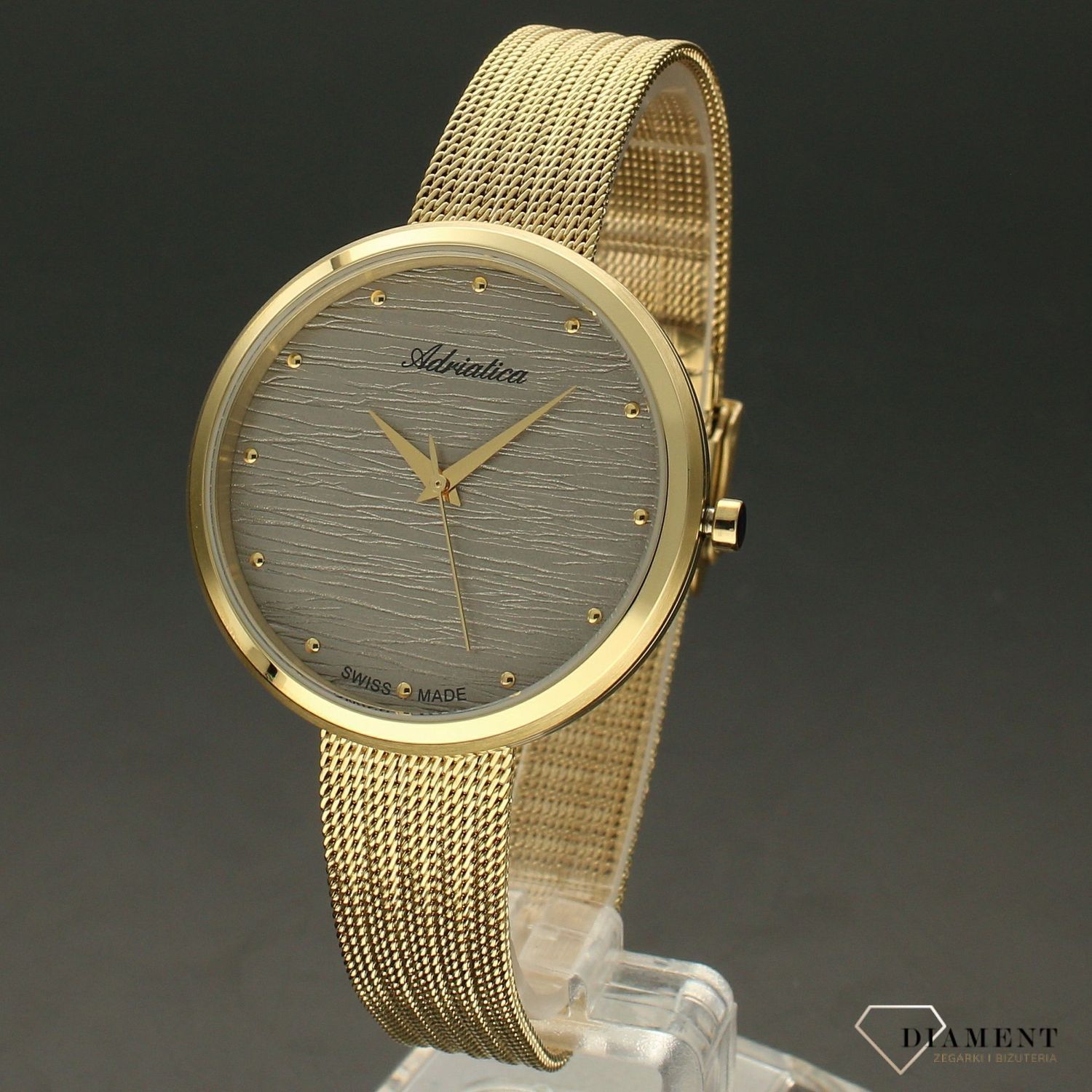 Zegarek damski złoty na bransolecie Adriatica A3716.1147Q.jpg