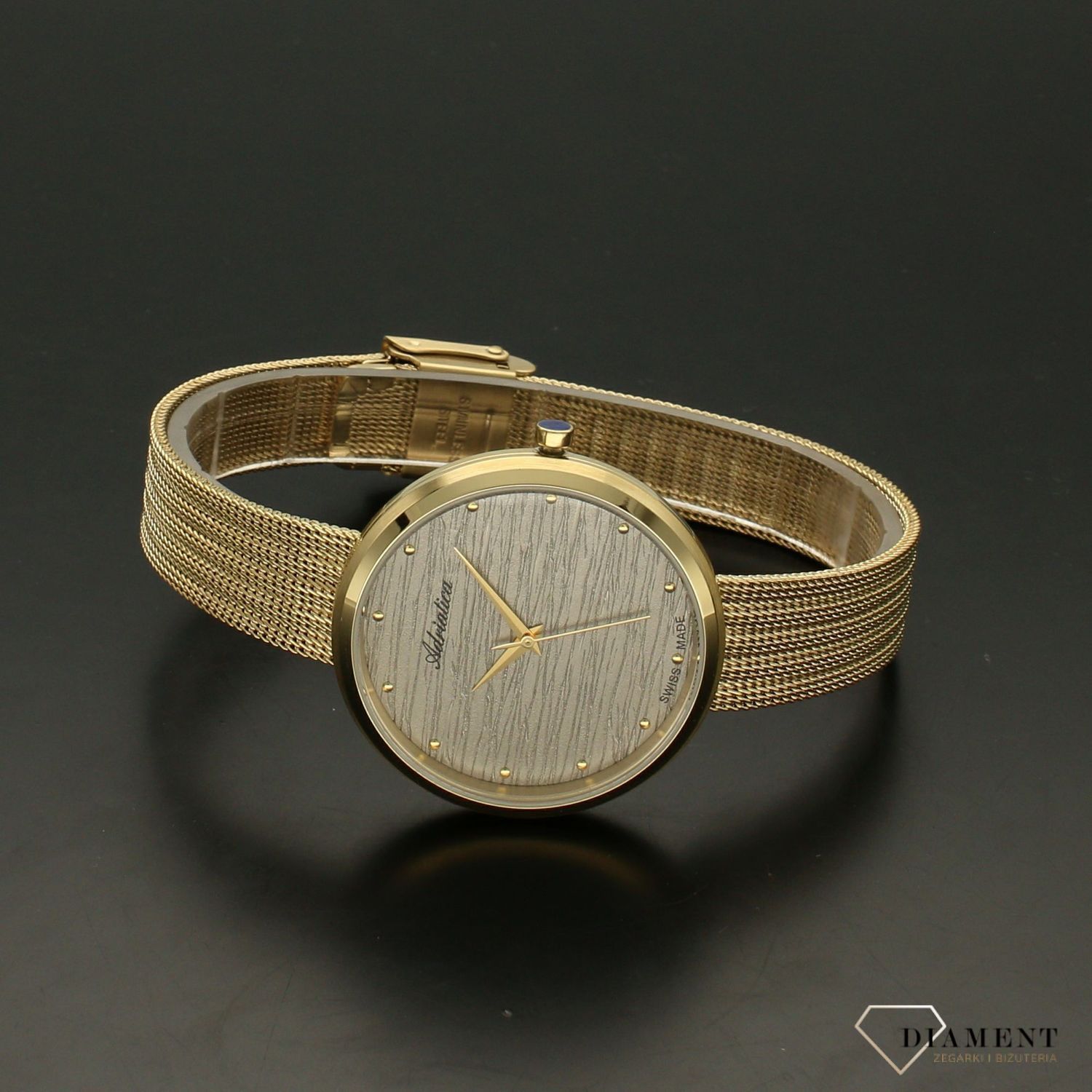 Zegarek damski złoty na bransolecie Adriatica A3716.1147Q.jpg