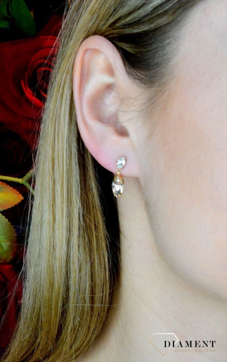 Kolczyki pozłacane Victoria Cruz “ Wiszące kryształki ” 925 A3729-02DT Wyjątkowa biżuteria z Victoria Cruz wykonana z najwyższej.JPG