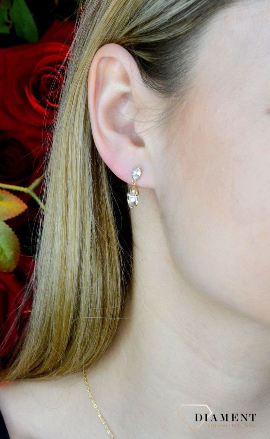 Kolczyki pozłacane Victoria Cruz “ Wiszące kryształki ” 925 A3729-02DT Wyjątkowa biżuteria z Victoria Cruz wykonana z najwyższej.JPG