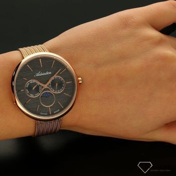 Zegarek damski Adriatica Moonphase Różowe złoto A3732.9116QF ✅ Szwajcarski mechanizm, mineralne szkło, fazy księżyca zapewniają wysoki komfort korzystania z zegarka (1).jpg