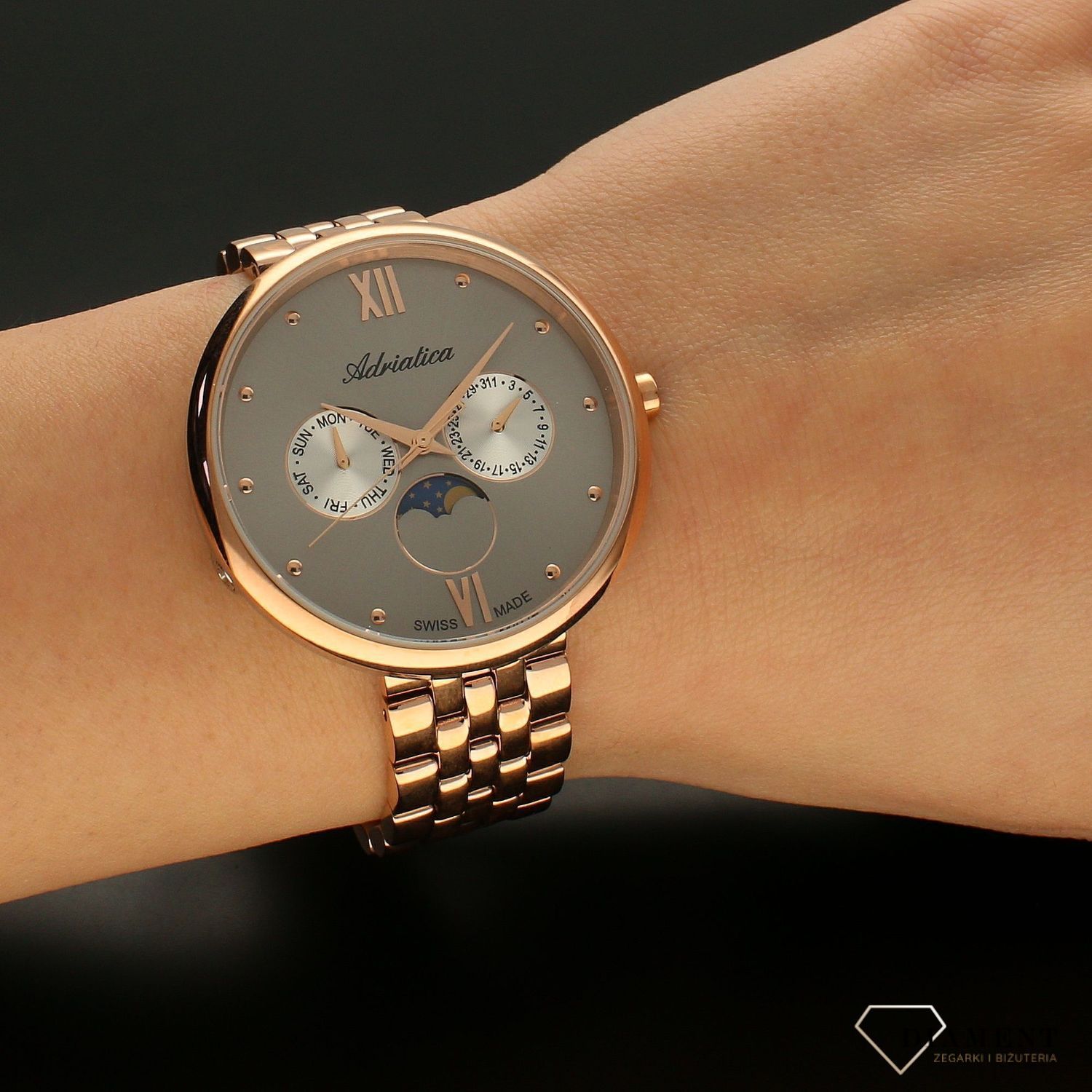 Zegarek damski na bransolecie 'Faza księżyca' A3733.R187QF.jpg