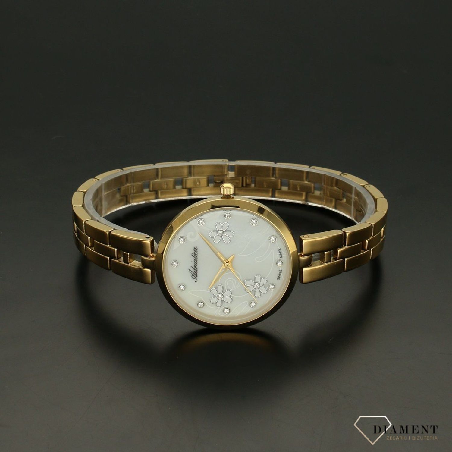 Zegarek damski Adriatica kwiatowa tarcza.jpg