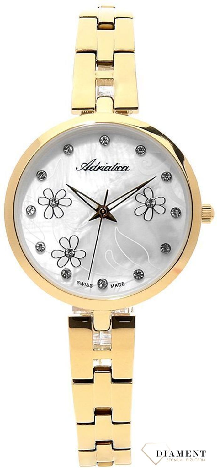Zegarek damski Adriatica kwiatowa tarcza.jpg