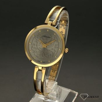 Zegarek damski Adriatica 'Ozdobna tarcz' A3746.1147Q ✅ Zegarek damski w złotej kolorystyce z piękną tarczą zegara ozdobionego wzorem  (3).jpg