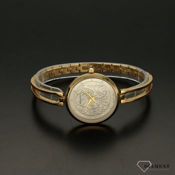 Zegarek damski Adriatica 'Ozdobna tarcz' A3746.1147Q ✅ Zegarek damski w złotej kolorystyce z piękną tarczą zegara ozdobionego wzorem  (4).jpg