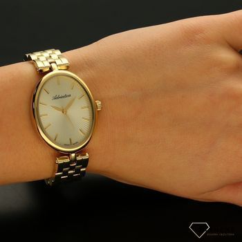 Zegarek damski Adriatica Milano A3747.1111Q ✅ Elegancki zegarek damski szwajcarskiej marki Adriatica z owalną kopertą wykonaną ze stali w kolorze złotym (3).jpg