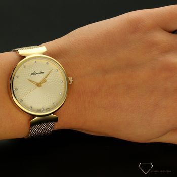 Zegarek damski Adriatica Fashion Złota tarcz A3748.1141Q. Zegarek damski o klasycznym wyglądzie w połączeniu z nutą nowoczesności (1).jpg