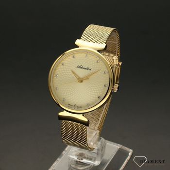 Zegarek damski Adriatica Fashion Złota tarcz A3748.1141Q. Zegarek damski o klasycznym wyglądzie w połączeniu z nutą nowoczesności (3).jpg