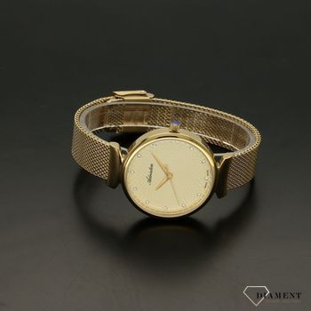 Zegarek damski Adriatica Fashion Złota tarcz A3748.1141Q. Zegarek damski o klasycznym wyglądzie w połączeniu z nutą nowoczesności (4).jpg